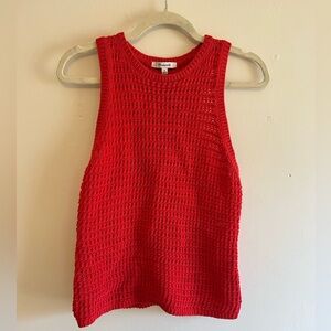 Madewell Red Knit Tank Top